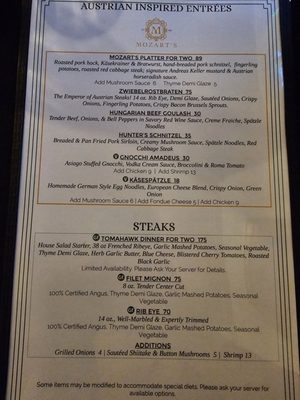 Menu photo 2 Mozart's Restaurant Leavenworth, WA Menu photo 2 Mozart's Restaurant Leavenworth, WA