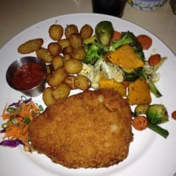 Jazzmyn's Restaurant - Schnitzel!! Wicked Awesome. Great Value for $12.99.