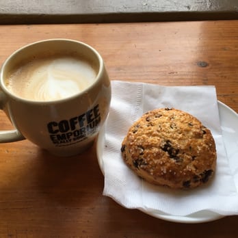 Coffee Emporium - Simple latte and warm chocolate chip scone. - Coffee & Tea Near Me - Cincinnati, Ohio Coffee Emporium - Simple latte and warm chocolate chip scone. - Coffee & Tea Near Me - Cincinnati, Ohio