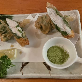 Soba-ya - Fried chicken tenders with shiso and matcha salt. A special. Very good - Japanese Near Me - New York, New York Soba-ya - Fried chicken tenders with shiso and matcha salt. A special. Very good - Japanese Near Me - New York, New York