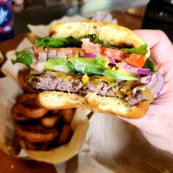 Blue Heron Boathouse - Bomb homemade cheeseburgers with avocado.