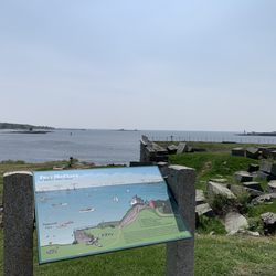Fort McClary - Sign of places you can see in the ocean