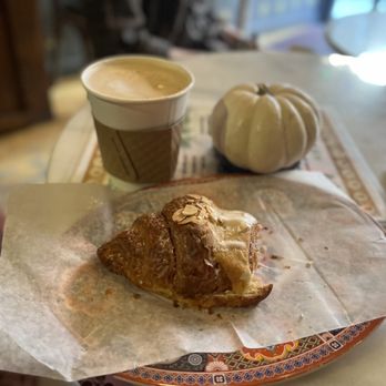 Cafe Bleriot XI - Mouth watering warm almond croissant &latte. Devine. - Coffee & Tea Near Me - New York, New York