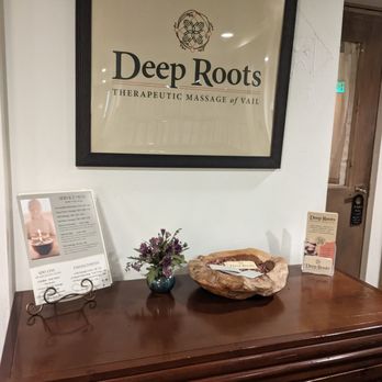 Deep Roots Therapeutic Massage - Front Desk ( Right of Picture is entrance to treatment rooms. Locked till therapists come out to greet you) - Massage Near Me - Vail, Colorado