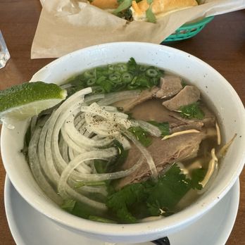 Le Bleu - Beef pho (split portion. They charge you $3 extra to split a bowl) - Vietnamese Near Me - Austin, Texas