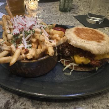 TRIS - Tris Burger with miso fries - New American Near Me - The Woodlands, Texas TRIS - Tris Burger with miso fries - New American Near Me - The Woodlands, Texas