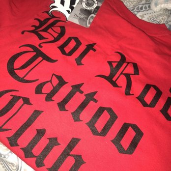 Hot Rod Tattoo & Barber - Shirt and sticker - Tattoo Near Me - El Cajon, California