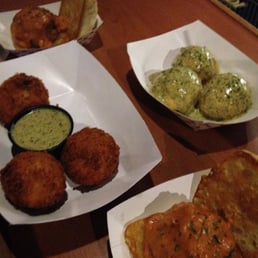 Chicken Meatballs in Pesto, Beef Meatball sliders with red pepper sauce and Mash potato balls. Chicken Meatballs in Pesto, Beef Meatball sliders with red pepper sauce and Mash potato balls.