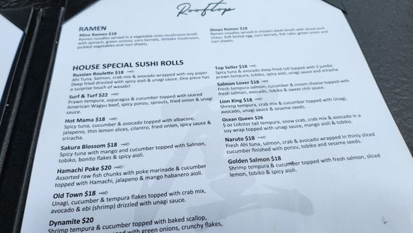 Menu photo 6 Rooftop Eureka, CA