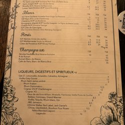 L'Amour Vache - Menu nov 2024