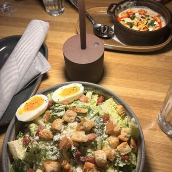 Ramsay's Kitchen - Caesar salad and sweet corn soup - New American Near Me - Naperville, Illinois