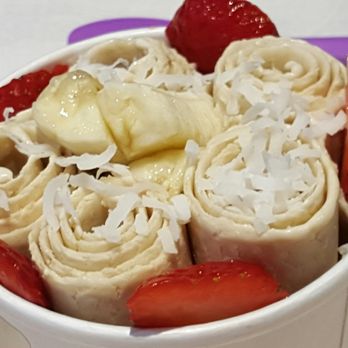 Class 520 - Monkey business with coconut, sliced bananas and strawberries - Ice Cream & Frozen Yogurt Near Me - Rockville, Maryland Class 520 - Monkey business with coconut, sliced bananas and strawberries - Ice Cream & Frozen Yogurt Near Me - Rockville, Maryland
