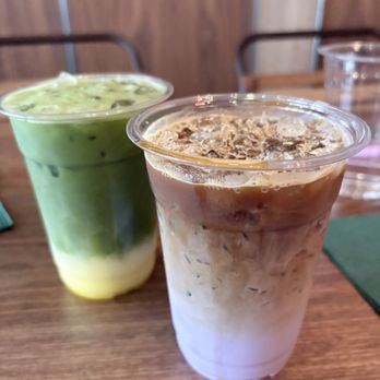 Manong - Ube latte, and matcha mango sticky rice - American Near Me - Philadelphia, Pennsylvania Manong - Ube latte, and matcha mango sticky rice - American Near Me - Philadelphia, Pennsylvania