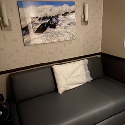 Daybed in the Carolina suite. Wimpy pillow. No blanket. Daybed in the Carolina suite. Wimpy pillow. No blanket.