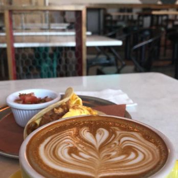 Slowpokes - Booth seating, 8oz flat white, egg + bean + cheese taco with a side of pico de gallo - Coffee & Tea Near Me - Houston, Texas Slowpokes - Booth seating, 8oz flat white, egg + bean + cheese taco with a side of pico de gallo - Coffee & Tea Near Me - Houston, Texas