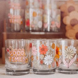 Rae of Sunshine Collective - Floral glass cups