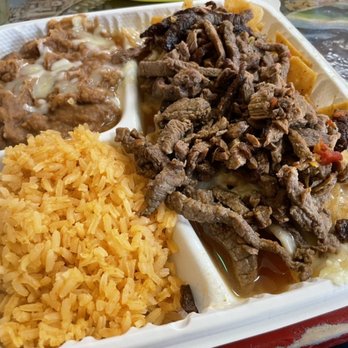 Las Panchitas - 18. Chilaquiles with Steak Specialty Plate (Drowiing in liquid with no sauce. Flavorless, no seasoning. Tasted like boiled beef. - Mexican Near Me - Pittsburg, California Las Panchitas - 18. Chilaquiles with Steak Specialty Plate (Drowiing in liquid with no sauce. Flavorless, no seasoning. Tasted like boiled beef. - Mexican Near Me - Pittsburg, California