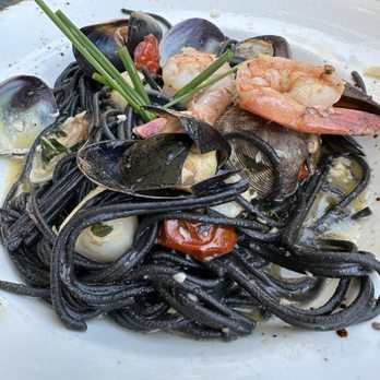 Pranzi - Squid ink seafood spaghetti - Italian Near Me - San Carlos, California