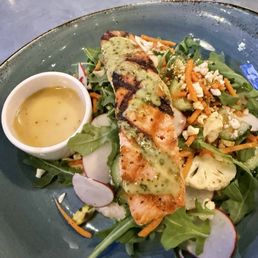 Mediterranean Salmon entree salad Mediterranean Salmon entree salad