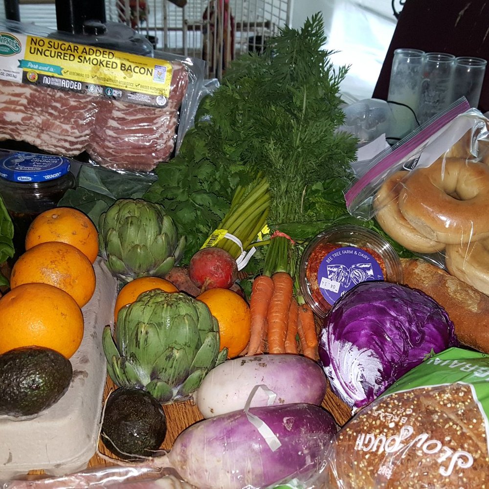 Farmhouse Delivery - One large produce basket and dairy staples plus some ham, bacon and cheese. - CSA Near Me - Austin, Texas