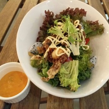 I's Land Cafe - soft shell crab and salad (dinner menu) $68 - Cafes Near Me - Hong Kong, HK