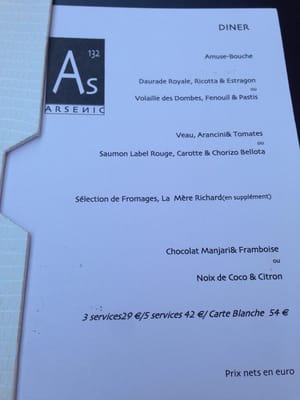 Menu photo 1 Arsenic Lyon, 69
