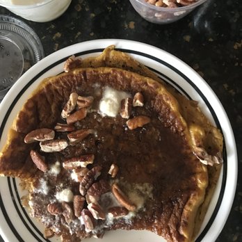 Ria's Bluebird - Pumpkin Pancakes with a few bites missing. OOPs. - Southern Near Me - Atlanta, Georgia Ria's Bluebird - Pumpkin Pancakes with a few bites missing. OOPs. - Southern Near Me - Atlanta, Georgia