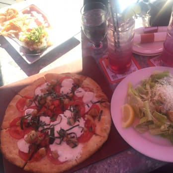 Emory's On Silver Lake - Margarita pizza, Caesar salad and the special: Shellfish stack - Steakhouses Near Me - Everett, Washington Emory's On Silver Lake - Margarita pizza, Caesar salad and the special: Shellfish stack - Steakhouses Near Me - Everett, Washington
