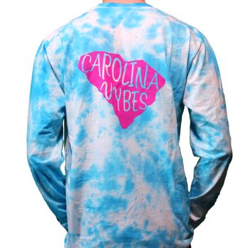 Rock Hill Screen Printing - Carolina Vybes Tie Dye Longsleeve Back Logo - Screen Printing/T-Shirt Printing Near Me - Rock Hill, South Carolina Rock Hill Screen Printing - Carolina Vybes Tie Dye Longsleeve Back Logo - Screen Printing/T-Shirt Printing Near Me - Rock Hill, South Carolina