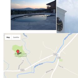 Maplewoods Campground - Pool and map