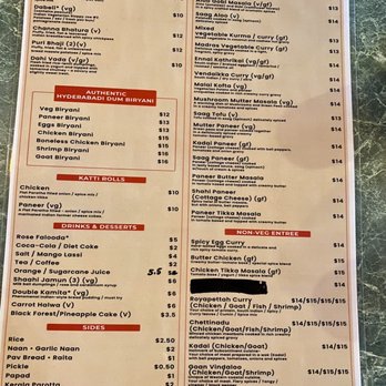 Dosa & Chaat Indian Cafe - Menu 5/3/22 - Indian Near Me - Gaithersburg, Maryland