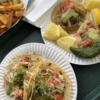 Los Tacos De Huicho - Tacos with a side of papas fritas - Mexican Near Me - Bakersfield, California