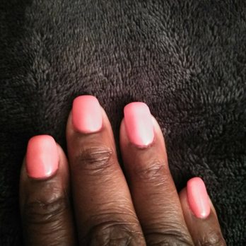 Arbor Nails - Uneven and ugly. Side note - when did my hands grow so old looking...lol - Nail Salons Near Me - Arvada, Colorado