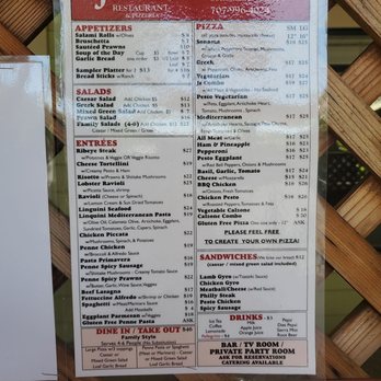 Jacob's Restaurant - Menu - Italian Near Me - Sonoma, California