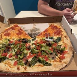 Eddie's Pizza and Grill - Half veggie without olives and have pepperoni