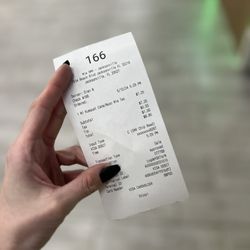 Mia & More Sugarcane Juicery - Receipt - $9 drink after tax + $1.00 tip