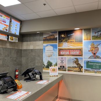 Whataburger - Cute mural of Sweetwater, where the restaurant is located. - Burgers Near Me - Sweetwater, Texas