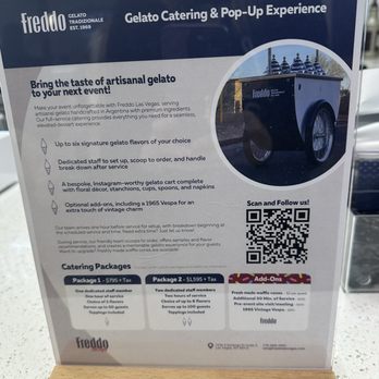 Freddo - They have catering! - Gelato Near Me - Las Vegas, Nevada