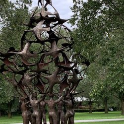 Public Art - Birds Excited Into Flight Sculpture