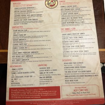 Frank's Diner - Menu - Diners Near Me - Spokane, Washington