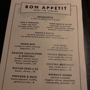 The Womack - Food menu - Music Venues Near Me - Phoenix, Arizona The Womack - Food menu - Music Venues Near Me - Phoenix, Arizona