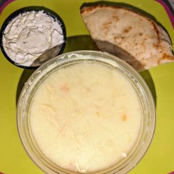 Greek Xpress - Chicken Lemon Rice Soup, Pita. And Tzatziki Sauce