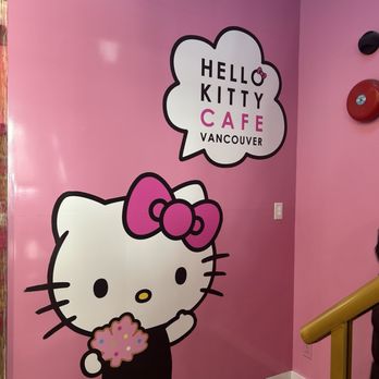 Hello Kitty Cafe - Cute art on wall - Themed Cafes Near Me - Vancouver, British Columbia