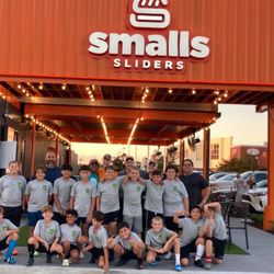 Smalls Sliders - Youth Soccer Team on one of Smalls Sliders Give Backs Days