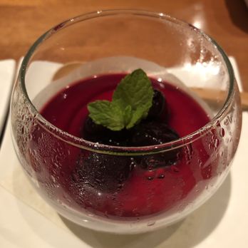 Sake 107 - AMAZING. If on the menu, ORDER THIS cherry buttermilk panna cotta. - Izakaya Near Me - Petaluma, California