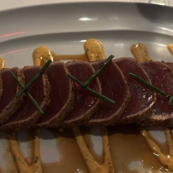 Ocean 48 - Pepper Crusted Big Eye Tuna* - Seafood Near Me - Newport Beach, California Ocean 48 - Pepper Crusted Big Eye Tuna* - Seafood Near Me - Newport Beach, California