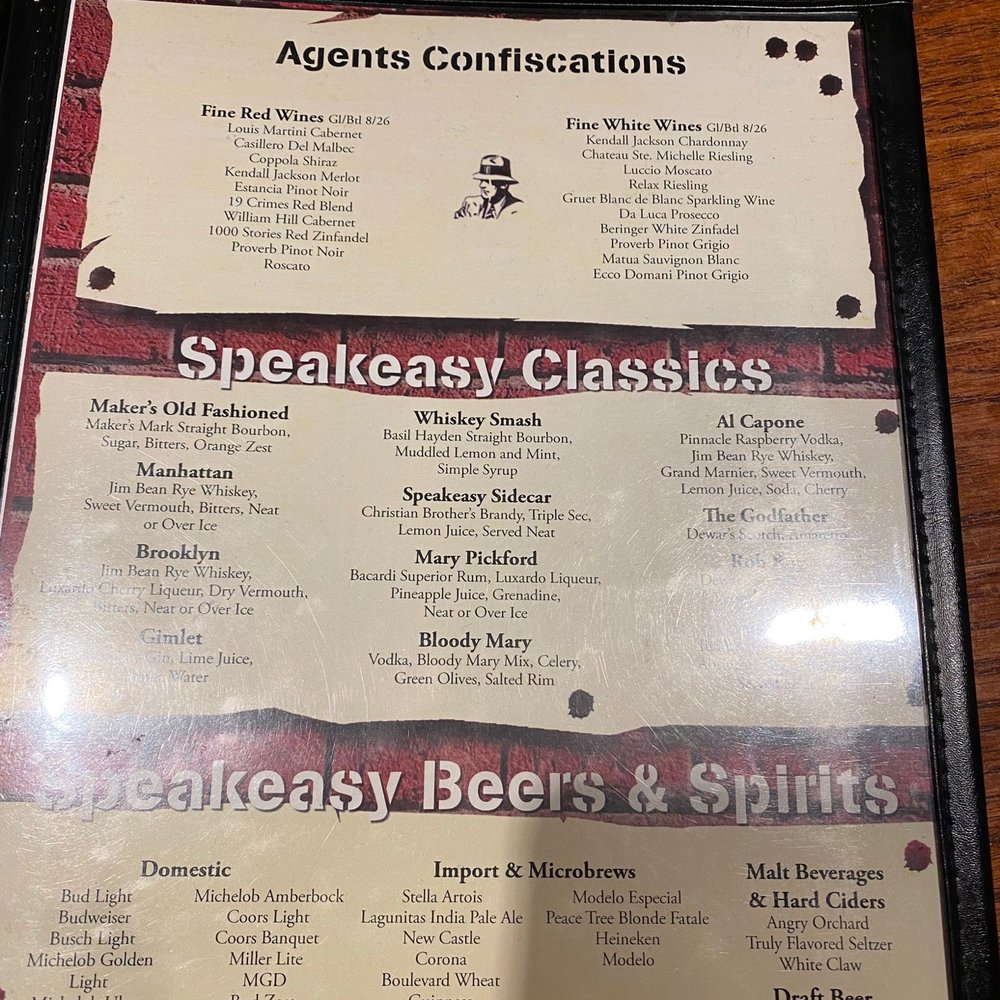 Chicago Speakeasy - Menu - New American Near Me - Des Moines, Iowa Chicago Speakeasy - Menu - New American Near Me - Des Moines, Iowa