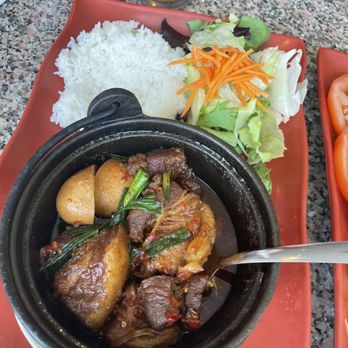 Pho Thai Son - Southwest Austin - Braised Pork Belly with rice and side salad - Vietnamese Near Me - Austin, Texas Pho Thai Son - Southwest Austin - Braised Pork Belly with rice and side salad - Vietnamese Near Me - Austin, Texas