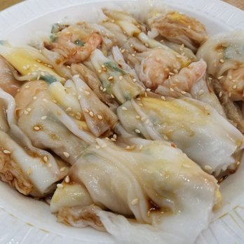 Joe's Steam Rice Roll - Fresh shrimp, egg, cilantro - Dim Sum Near Me - Flushing, New York