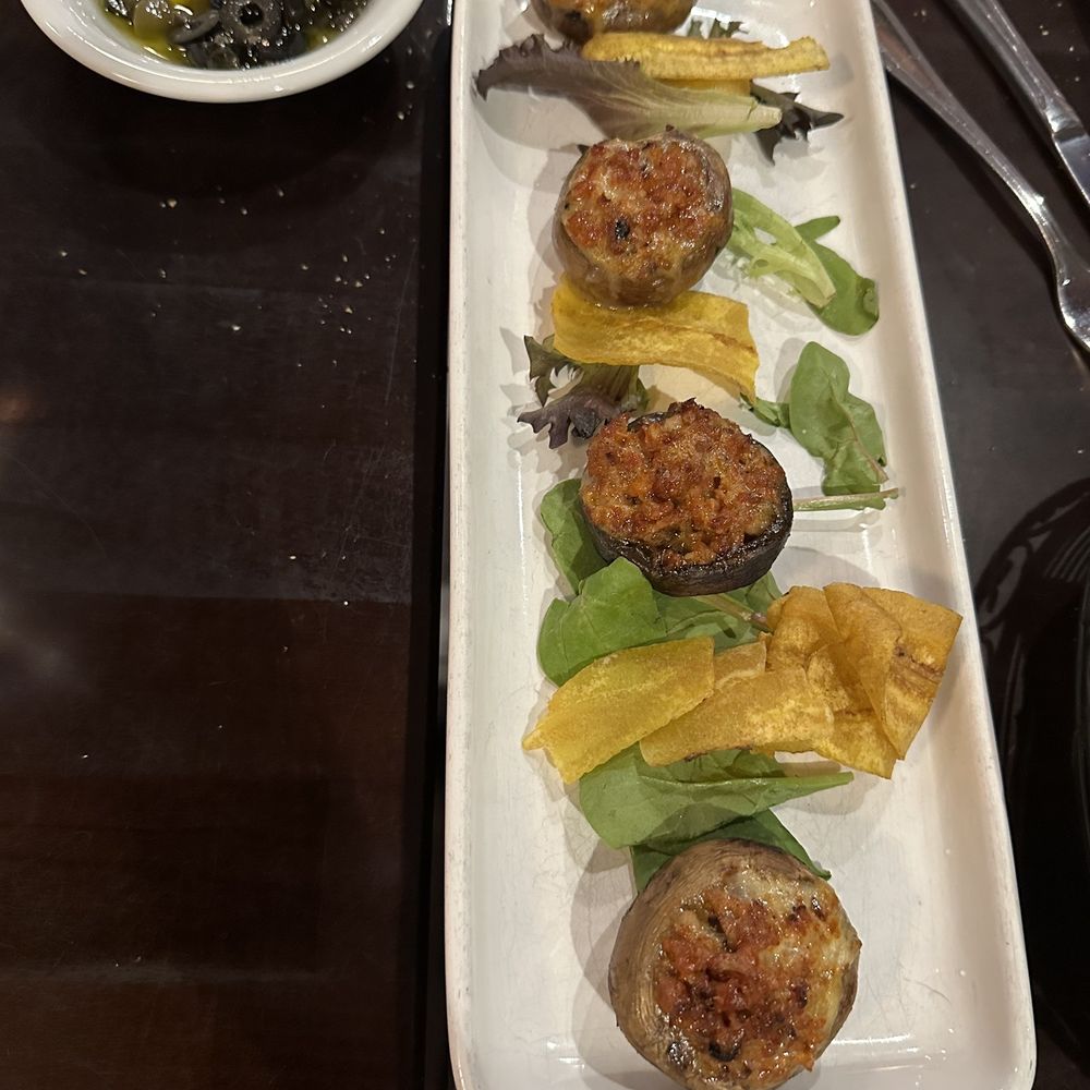 Sangarita's - Stuffed Mushroom de Chorizo - Spanish Near Me - Bayside, New York Sangarita's - Stuffed Mushroom de Chorizo - Spanish Near Me - Bayside, New York